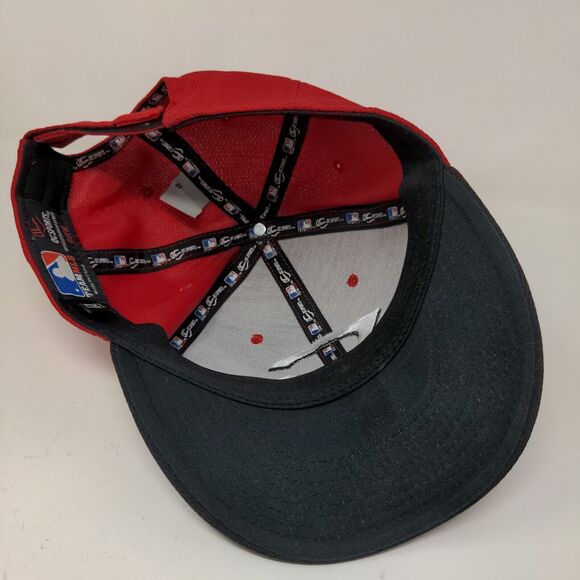 OC Sports Men's Team MLB Cincinnati Reds Strapback Hat Red Size OSFM Logo - Picture 6 of 7